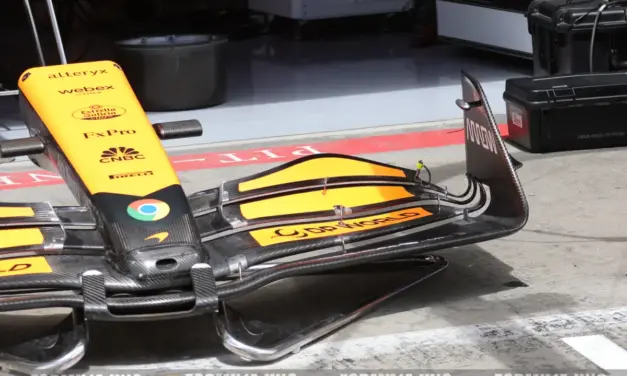 Guerra tecnica alla Mclaren: ecco i mirini sulle ali anteriori per la TD034G