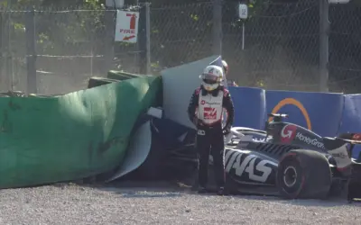 FP2 Monza: Hamilton il più rapido, Magnussen contro le barriere