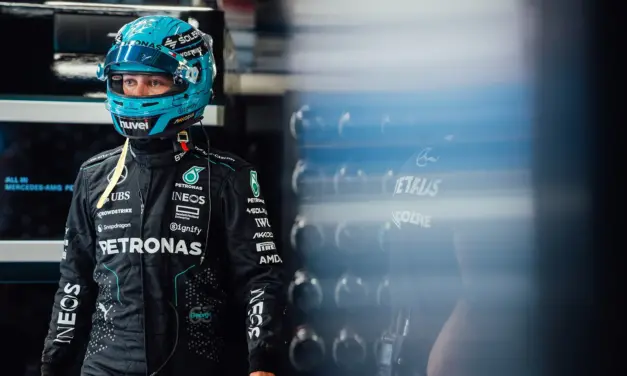 Russell thought he would “go airborne” during Perez battle