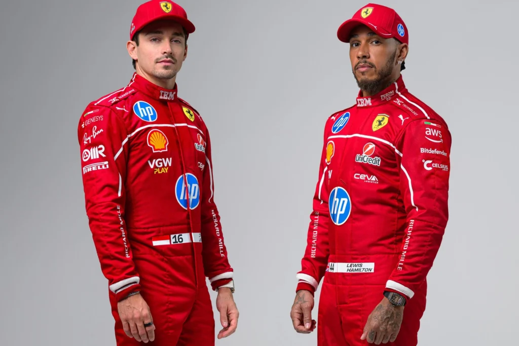 Ferrari Leclerc Hamilton