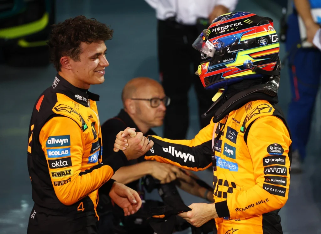 Piastri Norris McLaren Bahrain