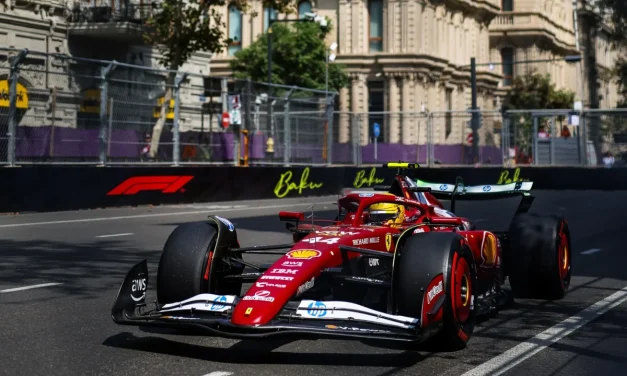 FP2 Baku: 1-2 Ferrari davanti alle Mercedes. Norris colpisce il muro e McLaren arretrate
