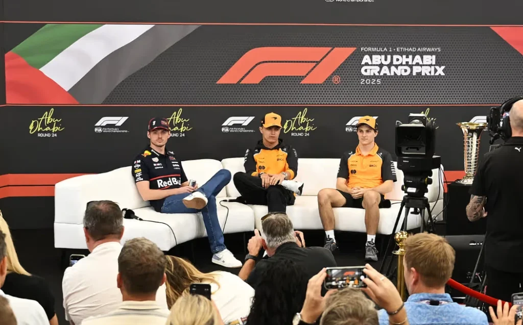 Verstappen Norris Piastri Abu Dhabi
