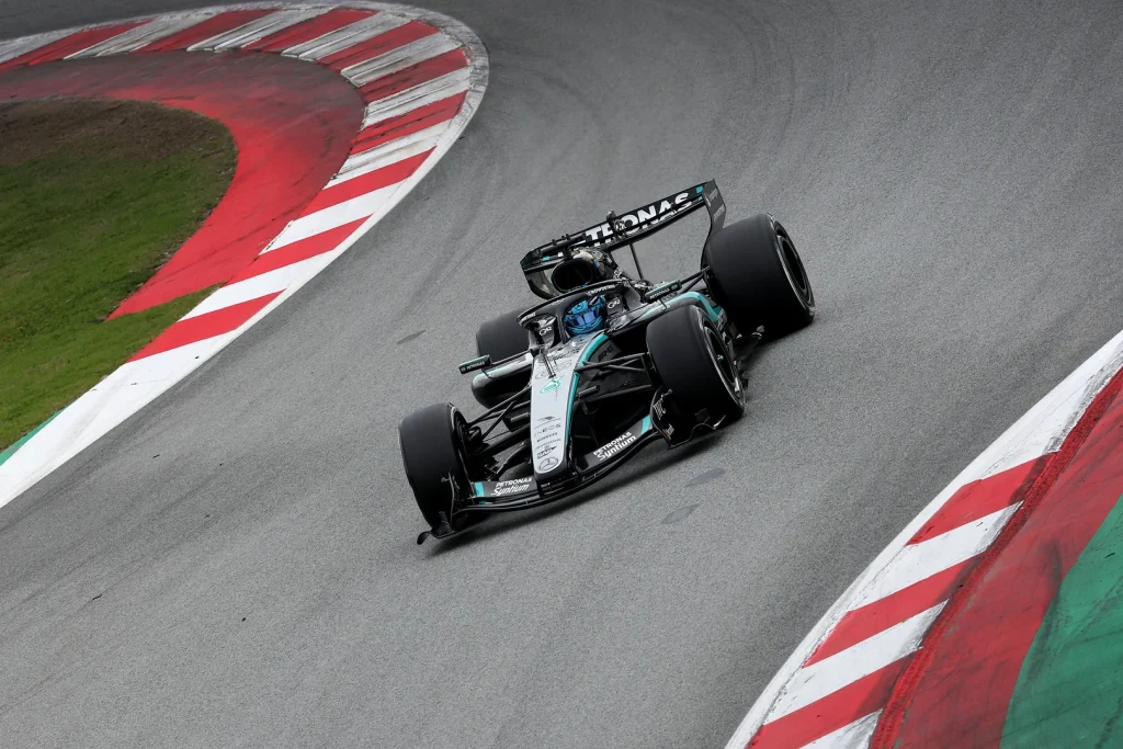 Mercedes test Barcellona