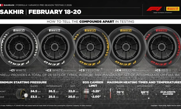 Pirelli: le scelte dei team per la seconda settimana di test