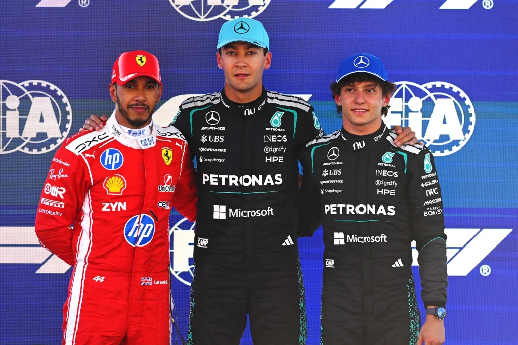mercedes barcellona antonelli russell