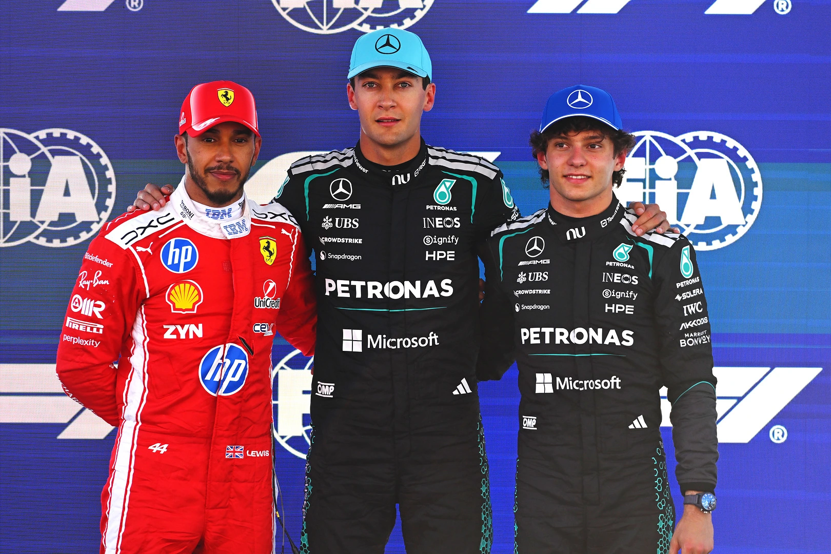 mercedes barcellona antonelli russell