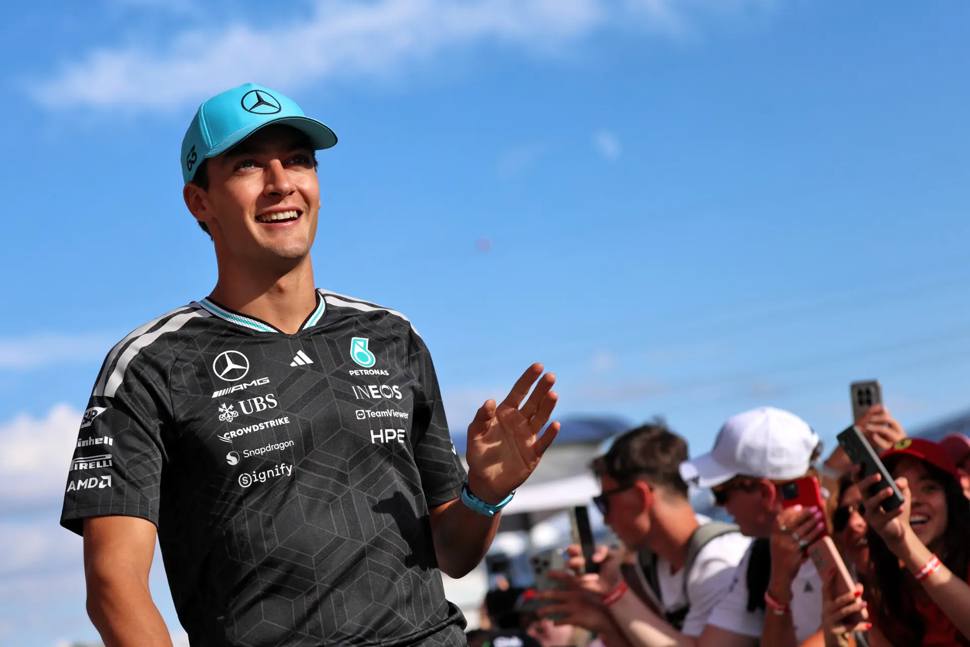russell mercedes ferrari