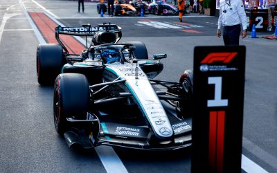 GP Baku: Russell vince con brivido davanti alle due Red Bull, quarta e sesta le Ferrari